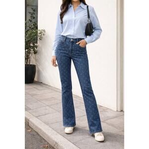 Stella McCartney Sustainable Compostable Denim Monogram Jeans Size 25